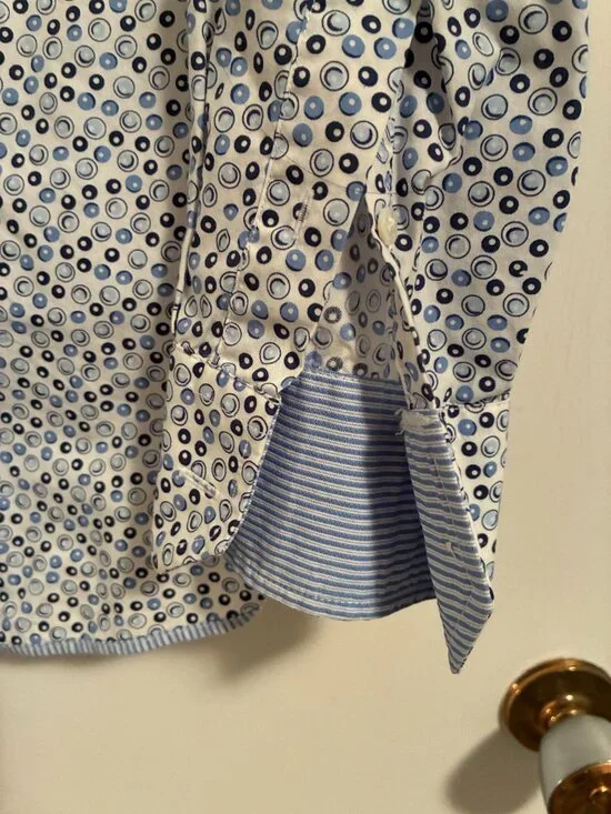 Shirt. Bugatchi Uomo Sz M 100% cotton. Long sleeve button down - Picture 5 of 7